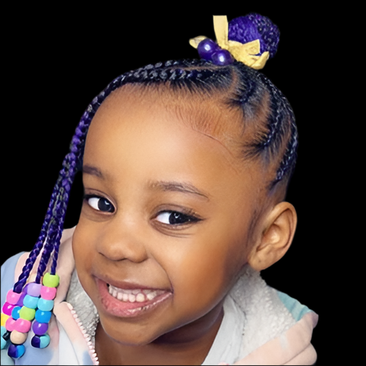 Kid's Braids basic style w/hair 8yrs and under
